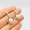 Aretes De Plata Con Perlas Nacarada