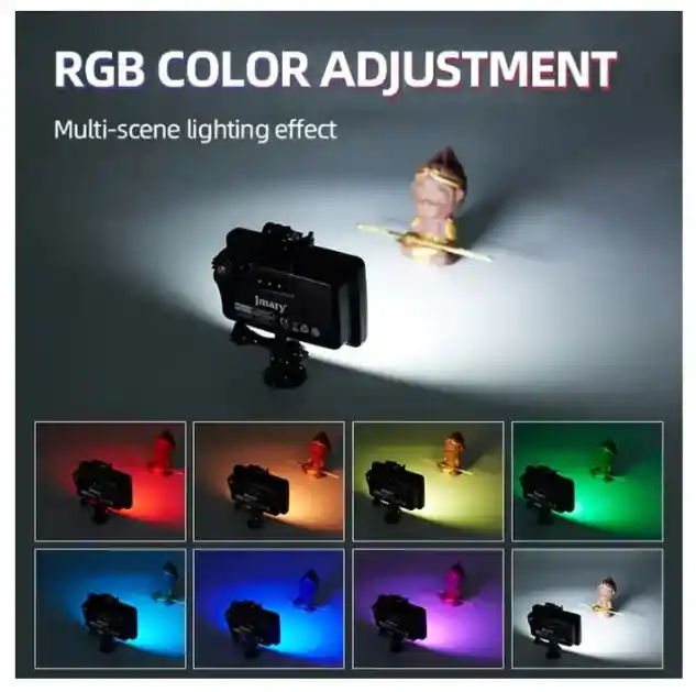 Luces Led Para Videos Recargable 5000lux Ipx8 Jmary Fm-72rgb