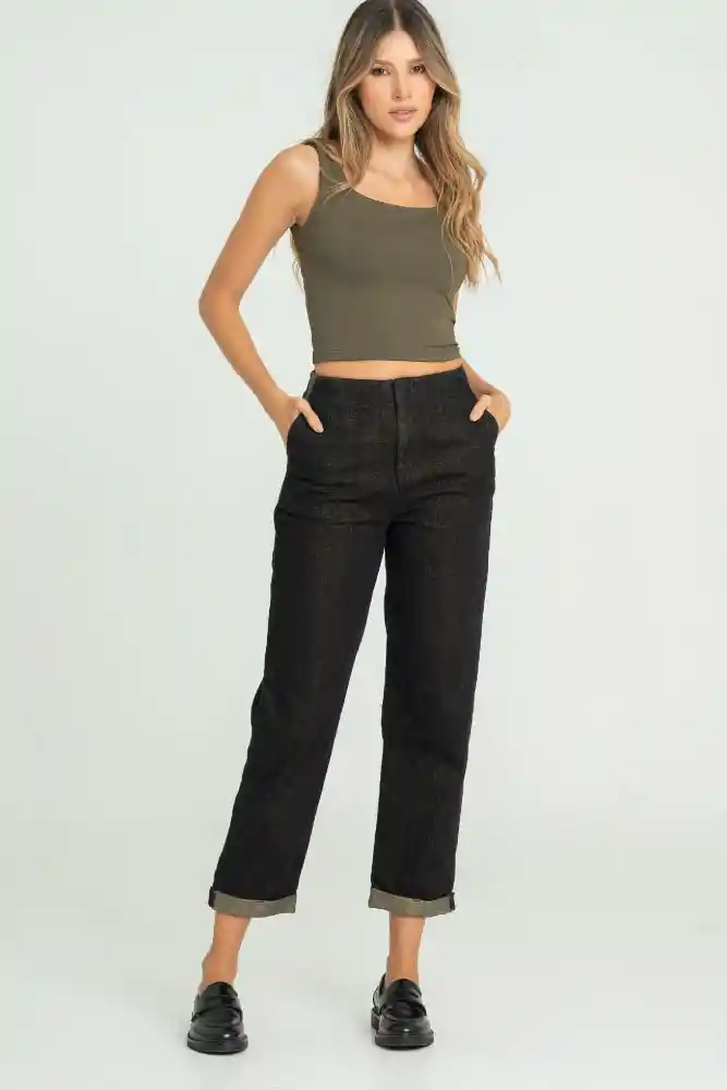 Jeans Gold Color Negro Talla 6