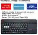 Teclado Inalambrico + Pad Mouse Touchpad Incorporado 2 In 1 Bluetooh + Wifi Conectividad Con Múltiples Dispositivos