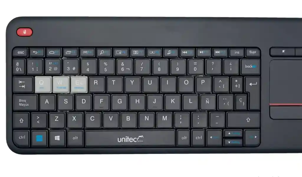 Teclado Inalambrico + Pad Mouse Touchpad Incorporado 2 In 1 Bluetooh + Wifi Conectividad Con Múltiples Dispositivos