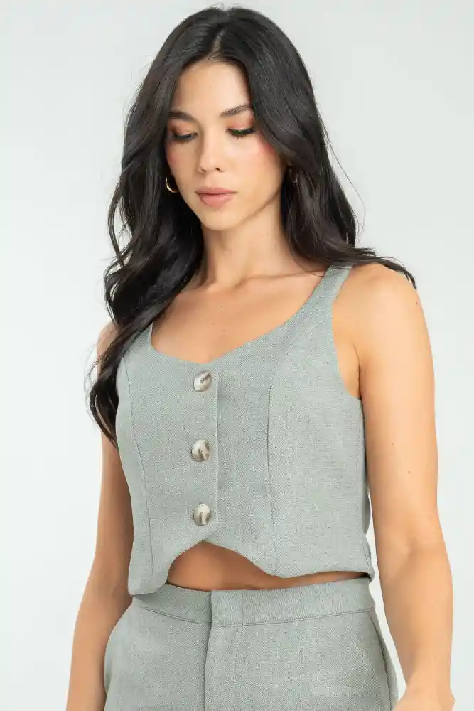 Chaleco Gazel Color Gris Medio Talla S
