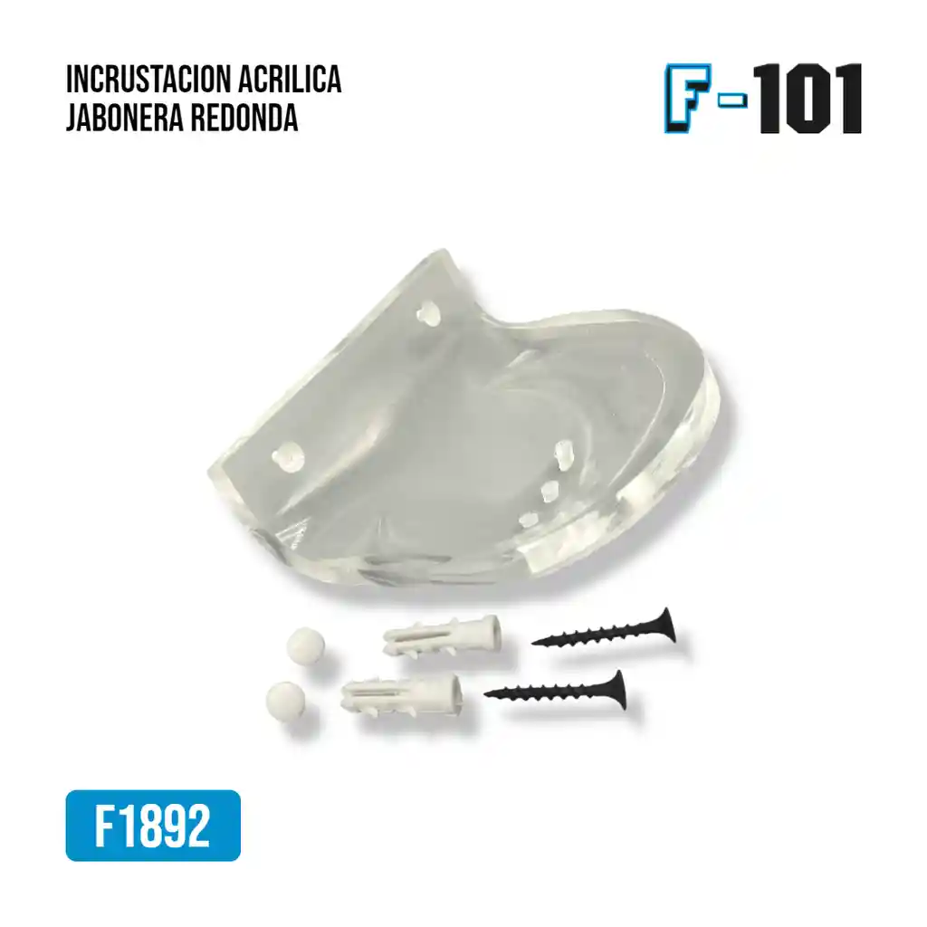Incrustacion Acrilica Jabonera Redonda