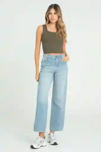 Jeans Slouchy Vintage Color Azul Claro Talla 8