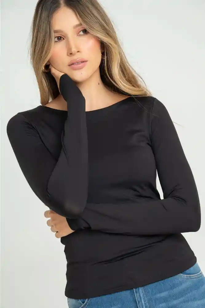 Top Montrose Color Negro Talla L
