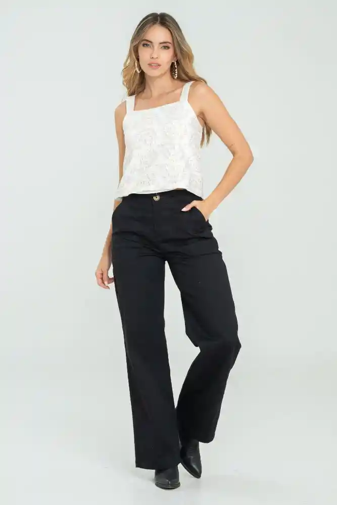Pantalon Dril Alexey Color Negro Talla 14