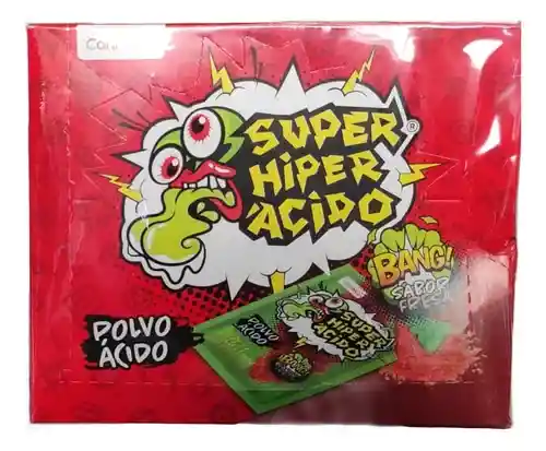 Dulce En Polvo Super Hiper Acido Fresa X80