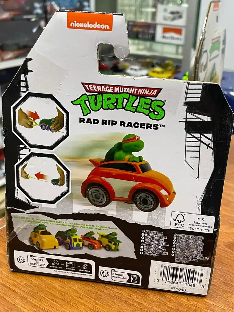 Carro De Impulso Tortugas Ninja Michelangelo Escala 180