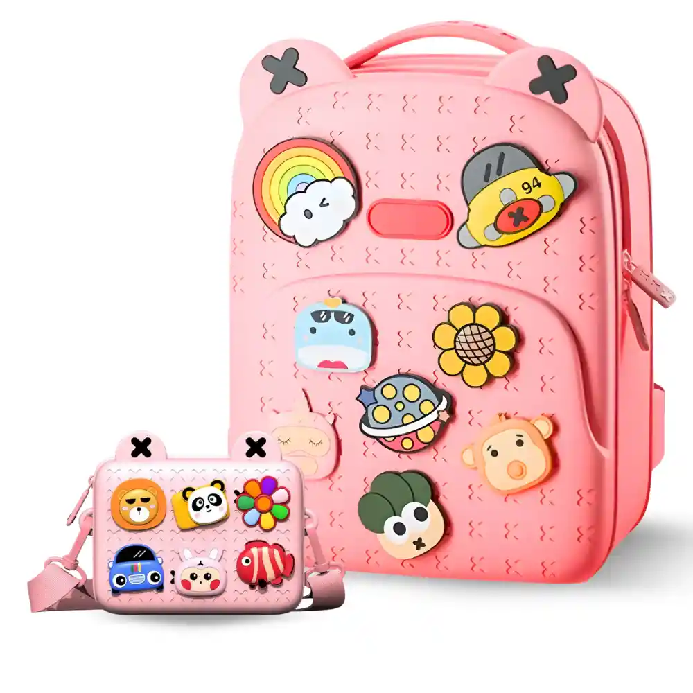 Combo Morral Escolar Infantil Dibujos Animados + Cartuchera