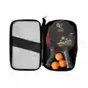 Kit Tenis De Mesa 2 Raquetas Gvs, Forro, 3 Pelotas Ping Pong 240/ Negro - Rojo