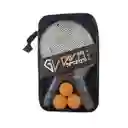Kit Tenis De Mesa 2 Raquetas Gvs, Forro, 3 Pelotas Ping Pong 240/ Negro - Rojo