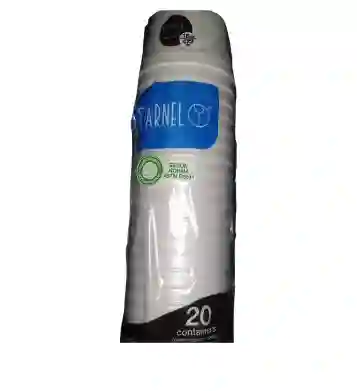 Contenedor Termico Biodegradable 16 Onz X 20 Und Sin Tapa