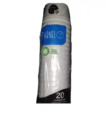 Contenedor Termico Biodegradable 16 Onz X 20 Und Sin Tapa