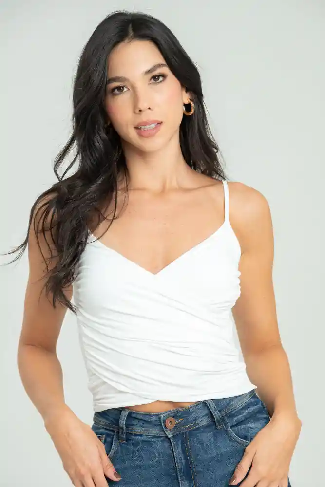 Top Palermo Color Blanco Crudo Talla M