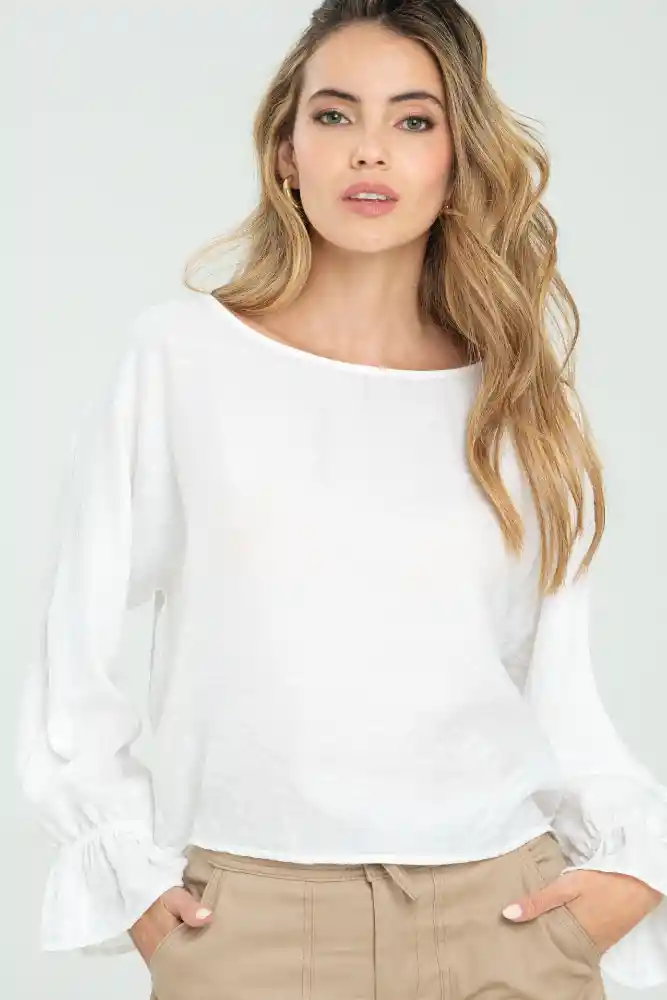 Blusa Lexhi Color Blanco Crudo Talla M