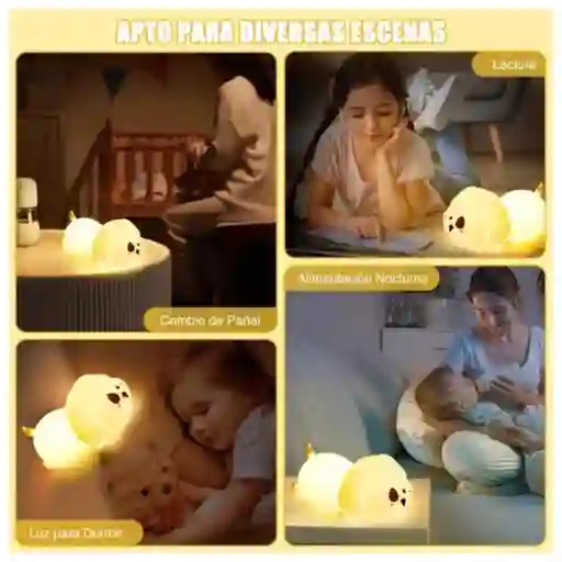Luz De Noche Para Niños Cachorros Luz Nocturna Led 7 Colores