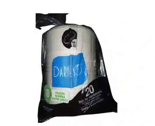 Tapa Bio Para Contenedor Termico Biodegradable 16, 24 Y 32 Onz Paq X 20 Und