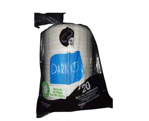 Tapa Bio Para Contenedor Termico Biodegradable 16, 24 Y 32 Onz Paq X 20 Und