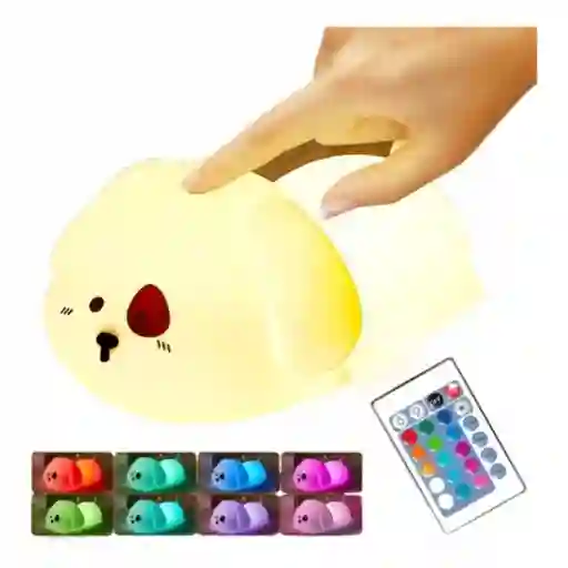 Luz De Noche Para Niños Cachorros Luz Nocturna Led 7 Colores