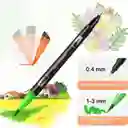 Marcadores Doble Punta Punta Pincel Lettering Estuche 72pcs