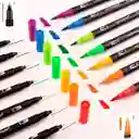 Marcadores Doble Punta Punta Pincel Lettering Estuche 72pcs