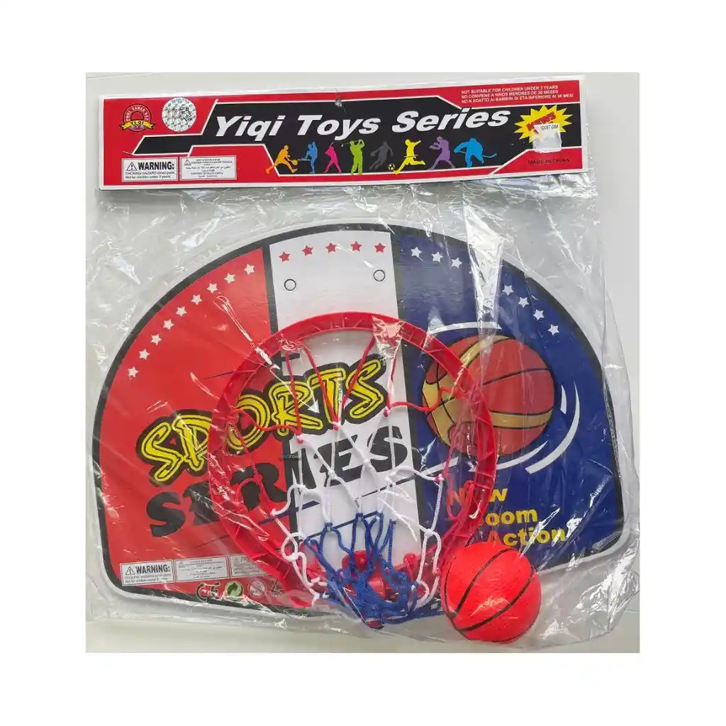 Kit De Tablero De Baloncesto Aro + Malla + Pelota/ Nba