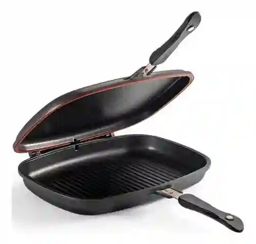 Sarten Doble Parrilla Mármol Shaffhausen Antiherente 36 Cm