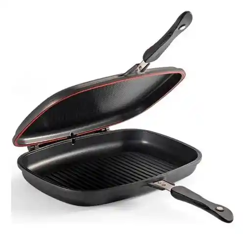 Sarten Doble Parrilla Mármol Shaffhausen Antiherente 36 Cm