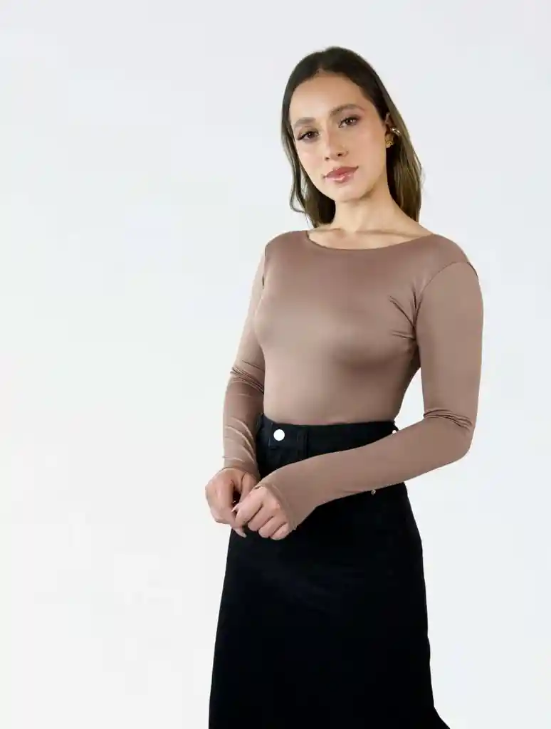 Body Para Mujer Escote Redondo En Espalda - The Essential Cocoa M