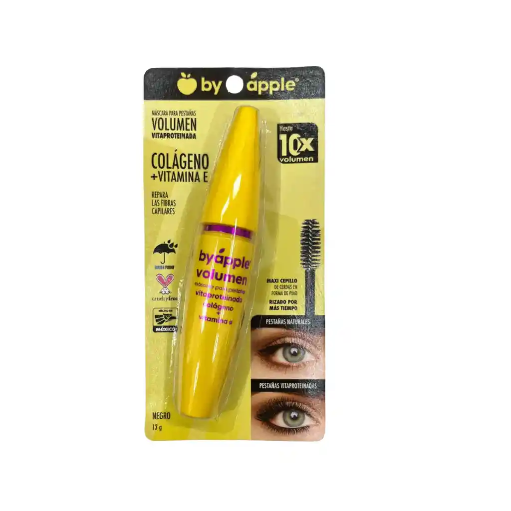 Volumen Máscara De Pestañas Ultra Lash Vitaproteinada Colágeno + Vitamina E By Apple