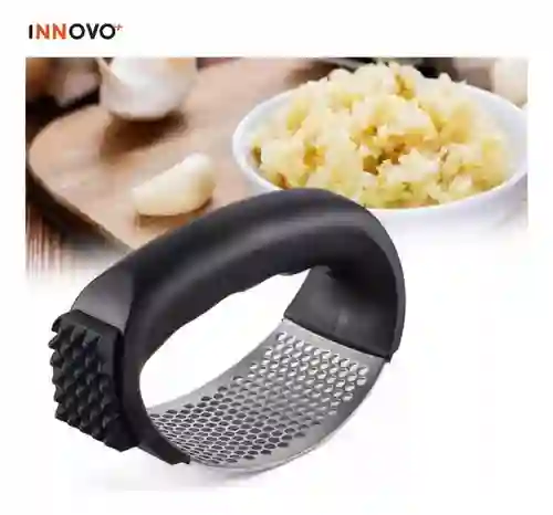 Triturador Machacador Pica Ajo 2 En 1 Garlic Press Innovo Acero Inoxidable