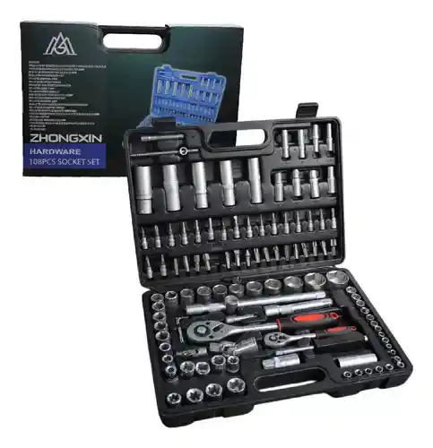 Juego De Copas Rachet Con Estuche Herramienta Manual 108 Pz Innovo