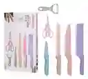 Set De Cuchillos Knife Bali 6 Piezas Con Pelador De Papa Innovo