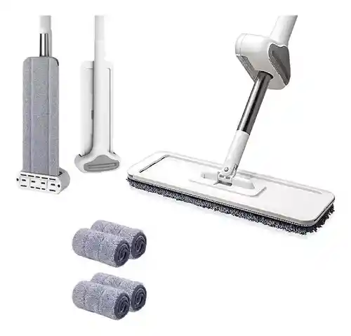 Trapero Barredor Con 2 Mopas Microfibra Limpieza De Pisos Innovo