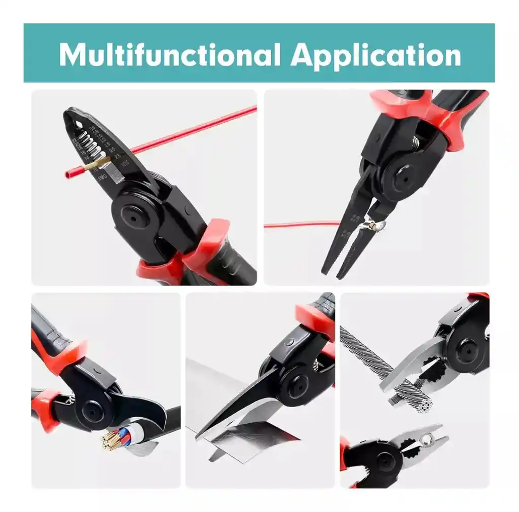 Kit Herramientas Alicates 5 En 1 Cabezal Intercambiable
