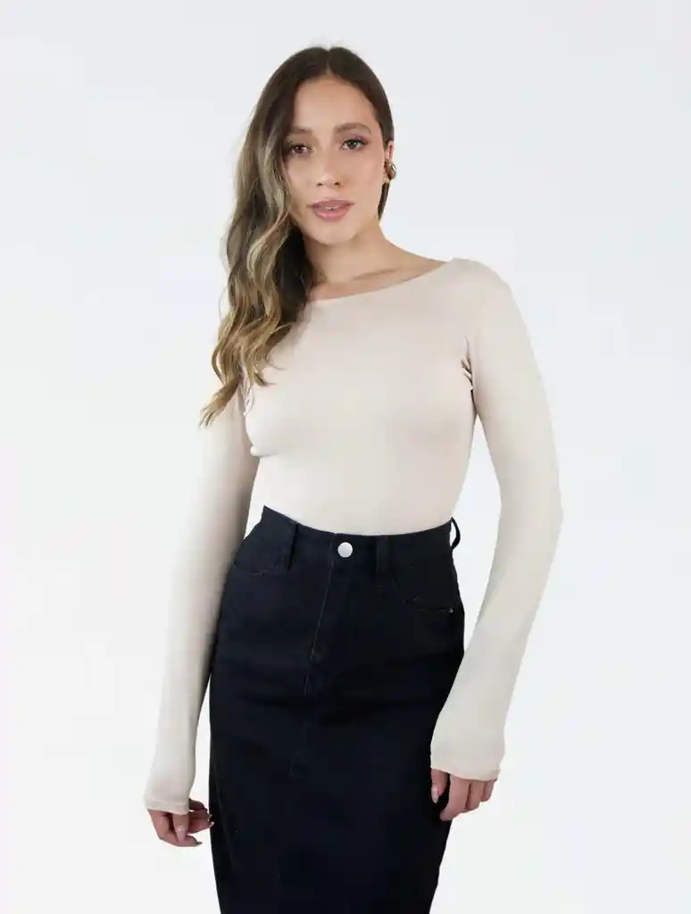 Body Para Mujer Escote Redondo En Espalda - The Essential Nude L