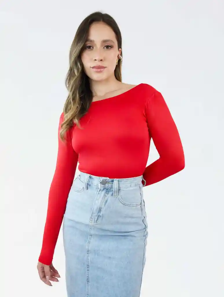 Body Para Mujer Escote Redondo En Espalda - The Essential Rojo S