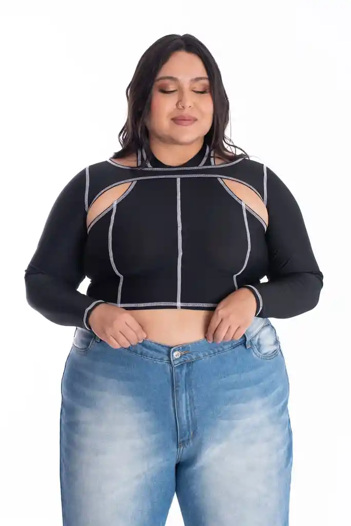 Croptop Montana Negro T22