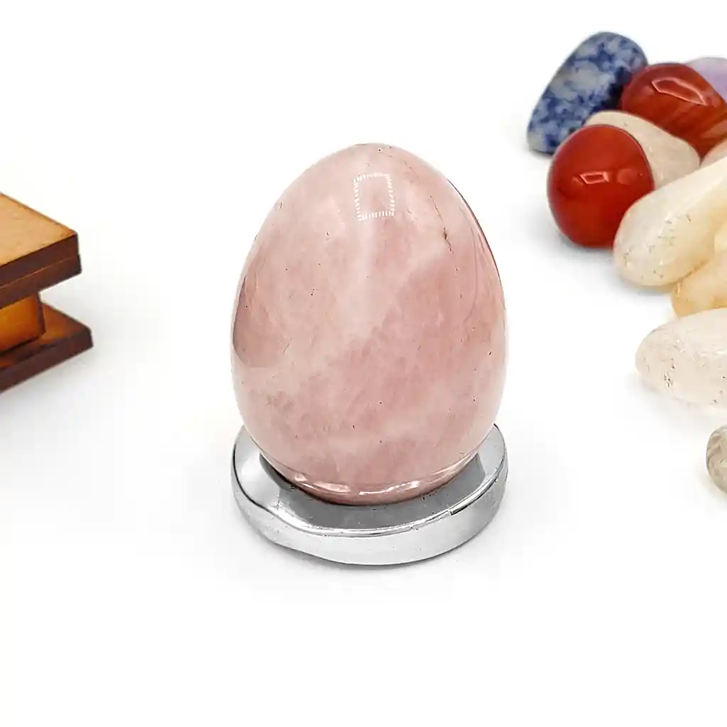 Huevo Yoni Piedra Cuarzo Rosado