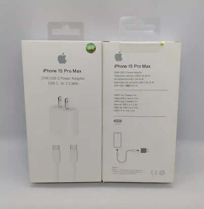 Cargador Iphone 15 Pro Max 25w Tipo Original