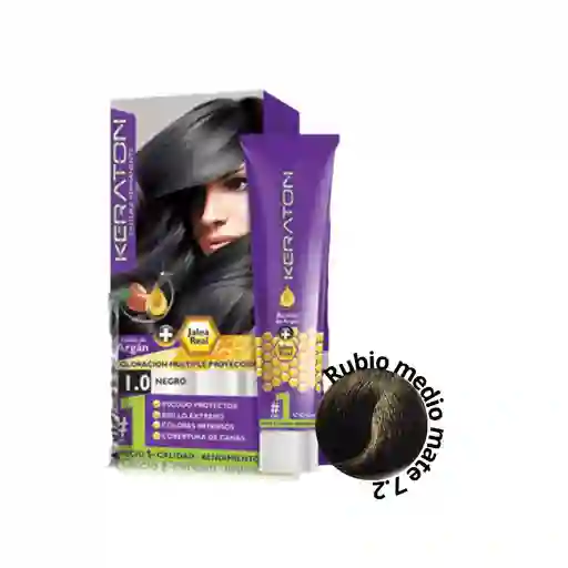 Tinte 7.2 Rubio Medio Mate Keraton 120ml