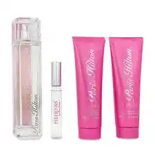 Estuche Paris Hilton Heiress 4 Piece Gift Set - 3.4 Oz Eau De Parfum Spray, 0.34 Oz Eau De Parfum Spray, 3.0 Oz Body Lotion, 3.0 Oz Shower Gel | Fragrance For Women