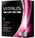 Kit Power Sex, Anillo Vibrador, Preservativo Vitalis Super Thin Y Lubricante Multiorgasmo