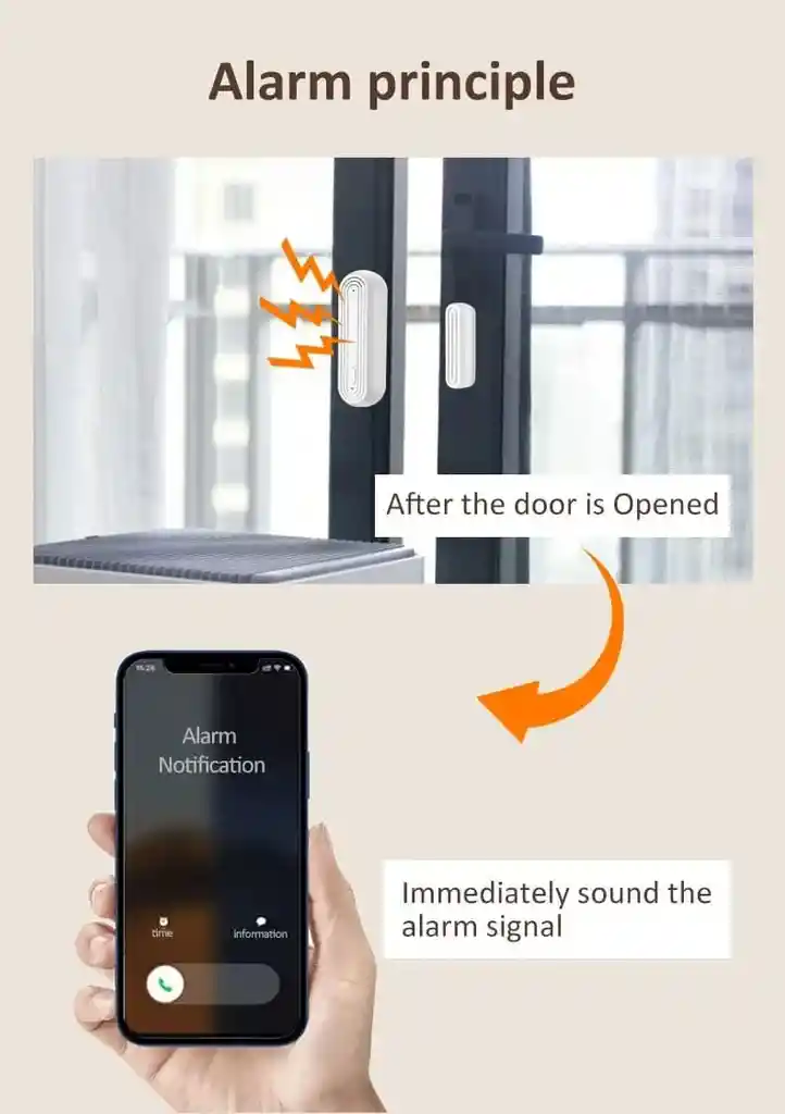 Sensor Seguridad Wifi Puerta Ventana Smart Sirena Alarma