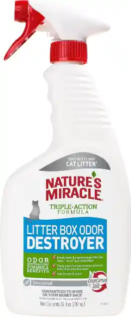 Nature Miracle Gato Destructor De Olores Caja Arena Sin Perfume 24 Oz