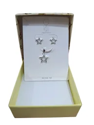 Trio Dije Y Aretes Diseño De Estrellas