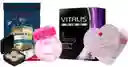 Kit Power Sex, Anillo Vibrador, Preservativo Vitalis Strong Y Lubricante Multiorgasmo