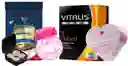 Kit Power Sex, Anillo Vibrador, Preservativo Vitalis Ribbed Y Lubricante Multiorgasmo