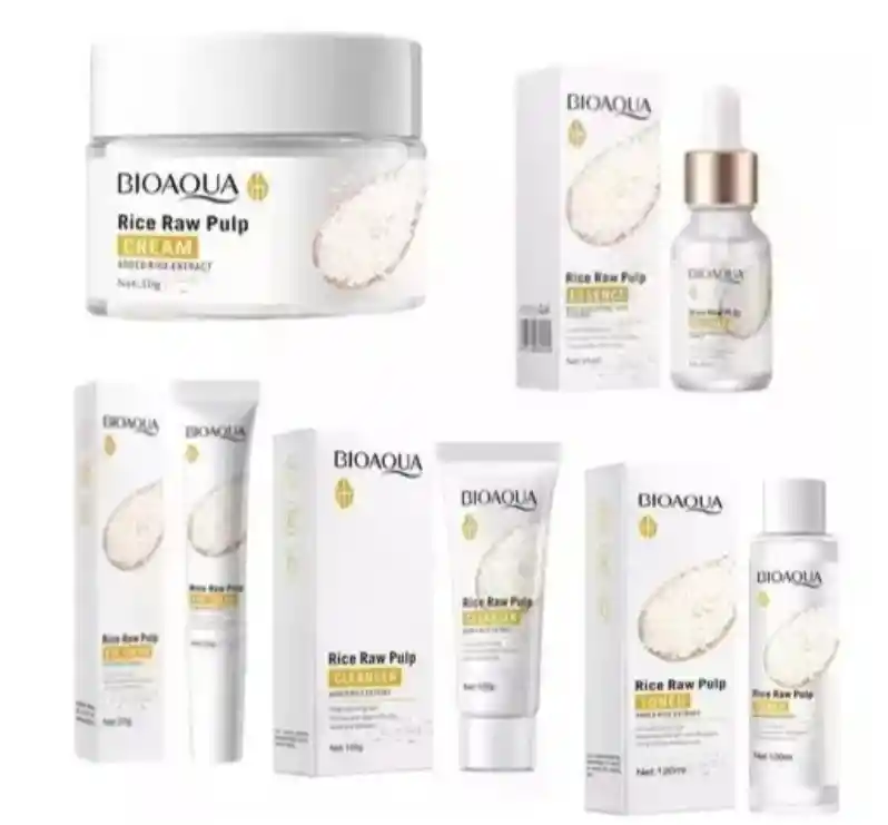 Bioaqua Kit De Arroz X 5 Rutina Facial Coreana