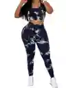 Conjunto Negro Deportivo Mujer Tie Dye Push Up